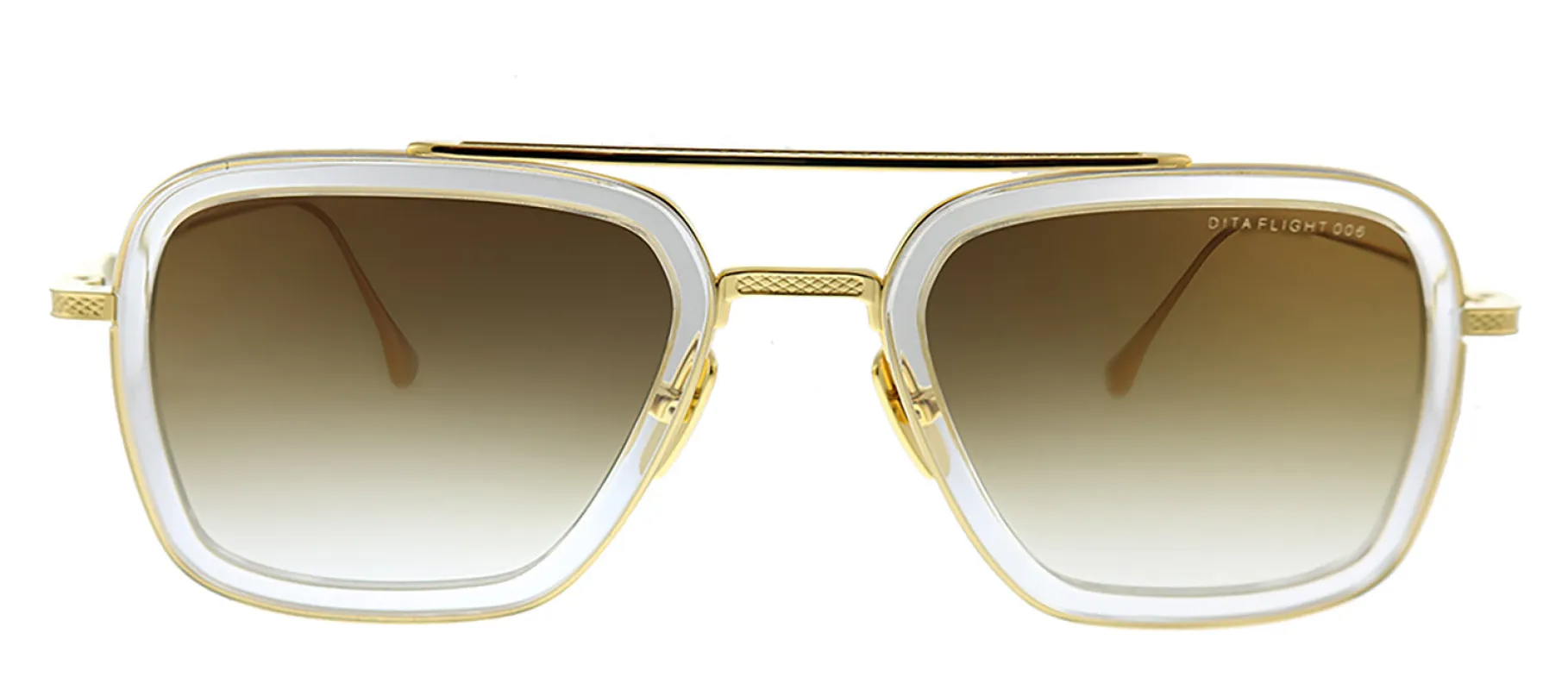 Dita DT 7806 L-CLR-GLD Aviator Metal Gold Sunglasses with Brown Gradient Lens sold by Gaffos