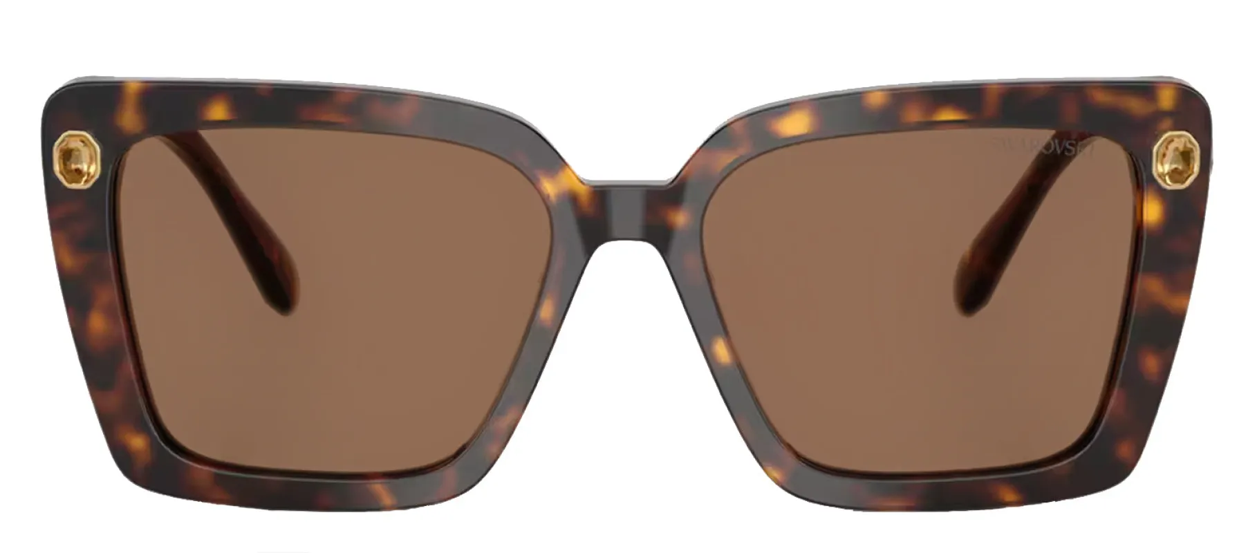 Swarovski SK 6032 100273 Square Plastic Havana Sunglasses with Brown Lens sold by Gaffos