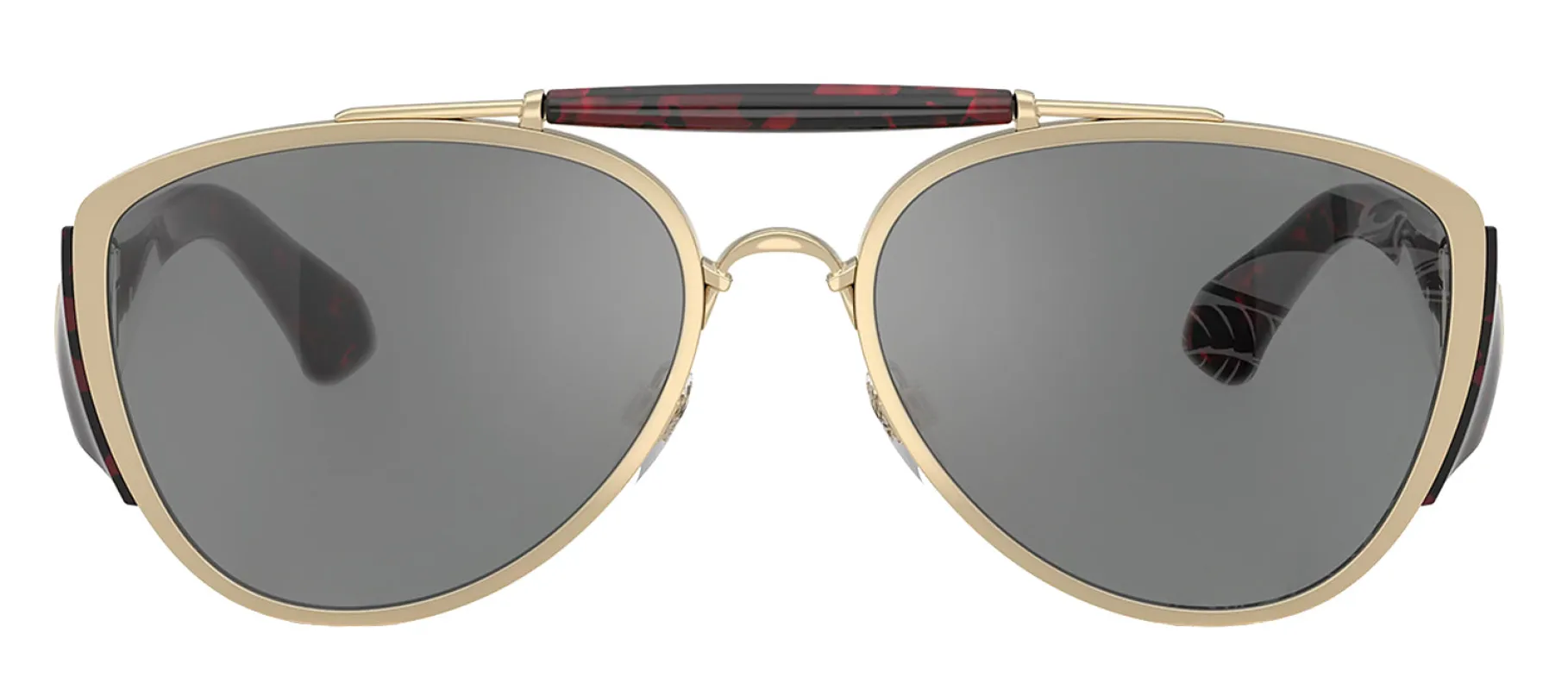 Burberry BE 3161 1109AI Pilot Metal Gold Sunglasses with Grey Mirror Lens sold by Gaffos