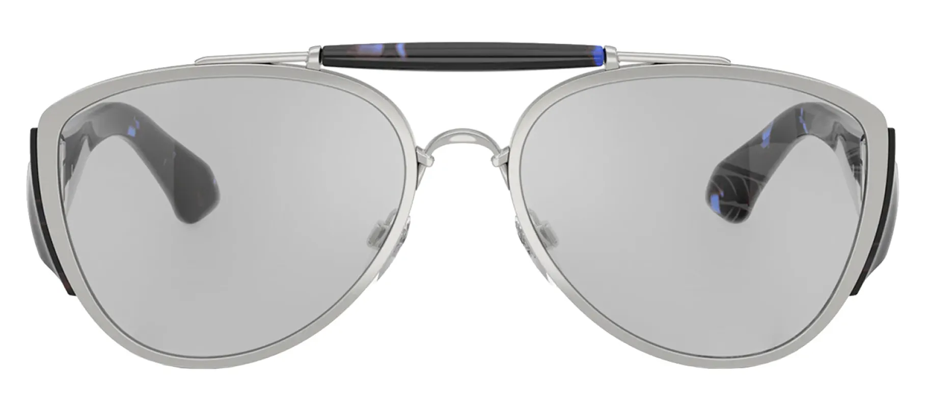 Burberry BE 3161 100569 Pilot Metal Silver Sunglasses with Silver Mirror Lens sold by Gaffos