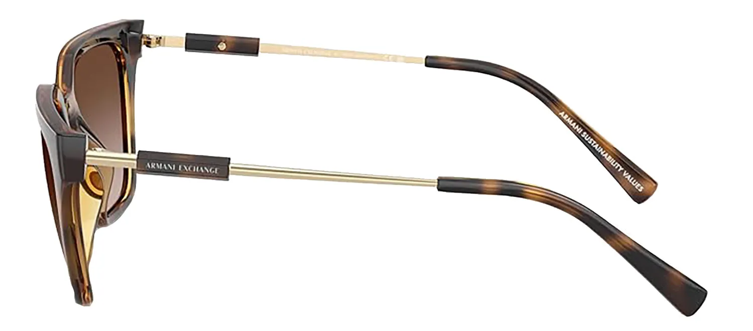 Armani Exchange AX 4158S 821313 Cat-Eye Plastic Havana Sunglasses with Brown Gradient Lens sold by Gaffos product image thumbnail 3