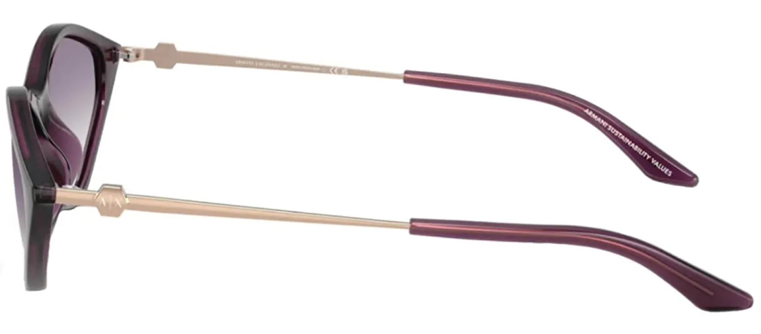 Armani Exchange AX 4152SU 836979 Irregular Plastic Purple Sunglasses with Blue Gradient Lens sold by Gaffos product image thumbnail 3