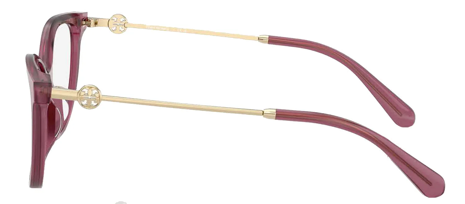 Tory Burch TY 2149U 3179 Cat-Eye Plastic Purple Eyeglasses with Logo Stamped Demo Lenses sold by Gaffos product image thumbnail 3