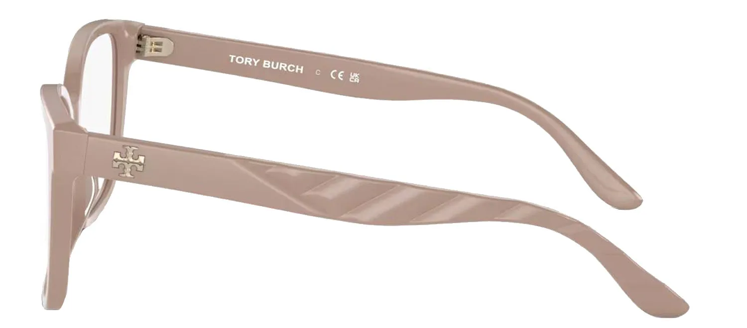 Tory Burch TY 2129U 1915 Oval Plastic Beige Eyeglasses with Logo Stamped Demo Lenses sold by Gaffos product image thumbnail 3