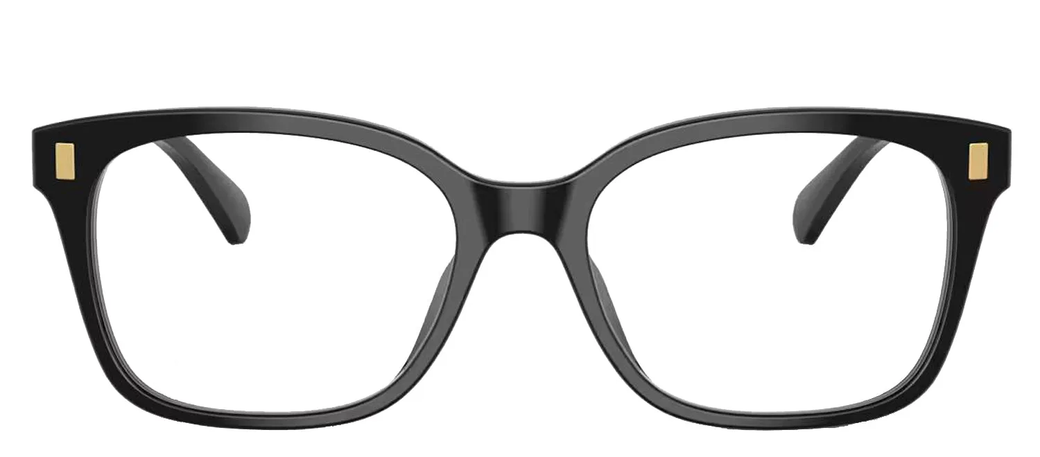 Ralph Lauren RA 7174U 5001 Rectangle Plastic Black Eyeglasses with Logo Stamped Demo Lenses sold by Gaffos