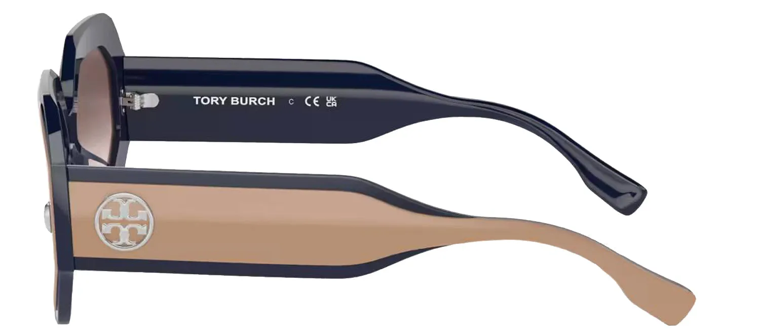 Tory Burch TY 7192U 19396I Irregular Plastic Beige Sunglasses with Grey Mirror Lens sold by Gaffos product image thumbnail 3