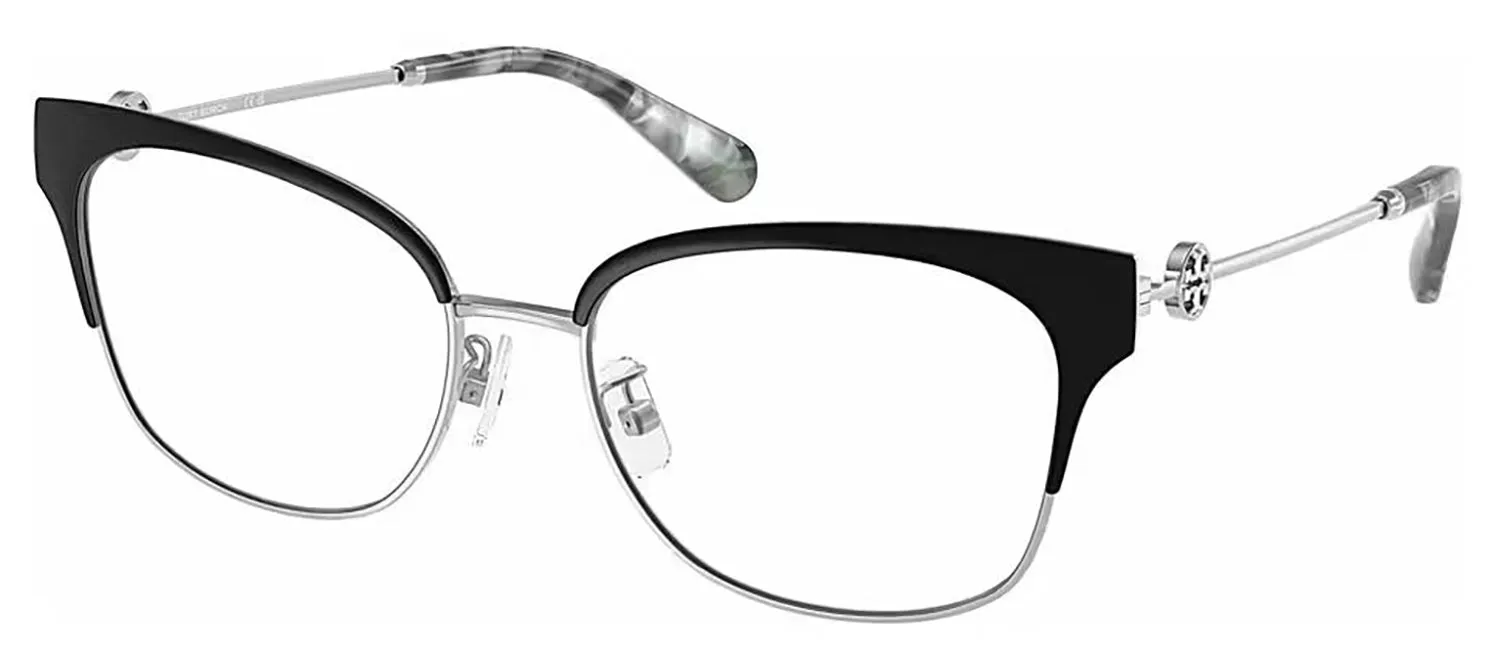 Tory Burch TY 1089 3274 Cat-Eye Metal Silver Eyeglasses with Logo Stamped Demo Lenses sold by Gaffos