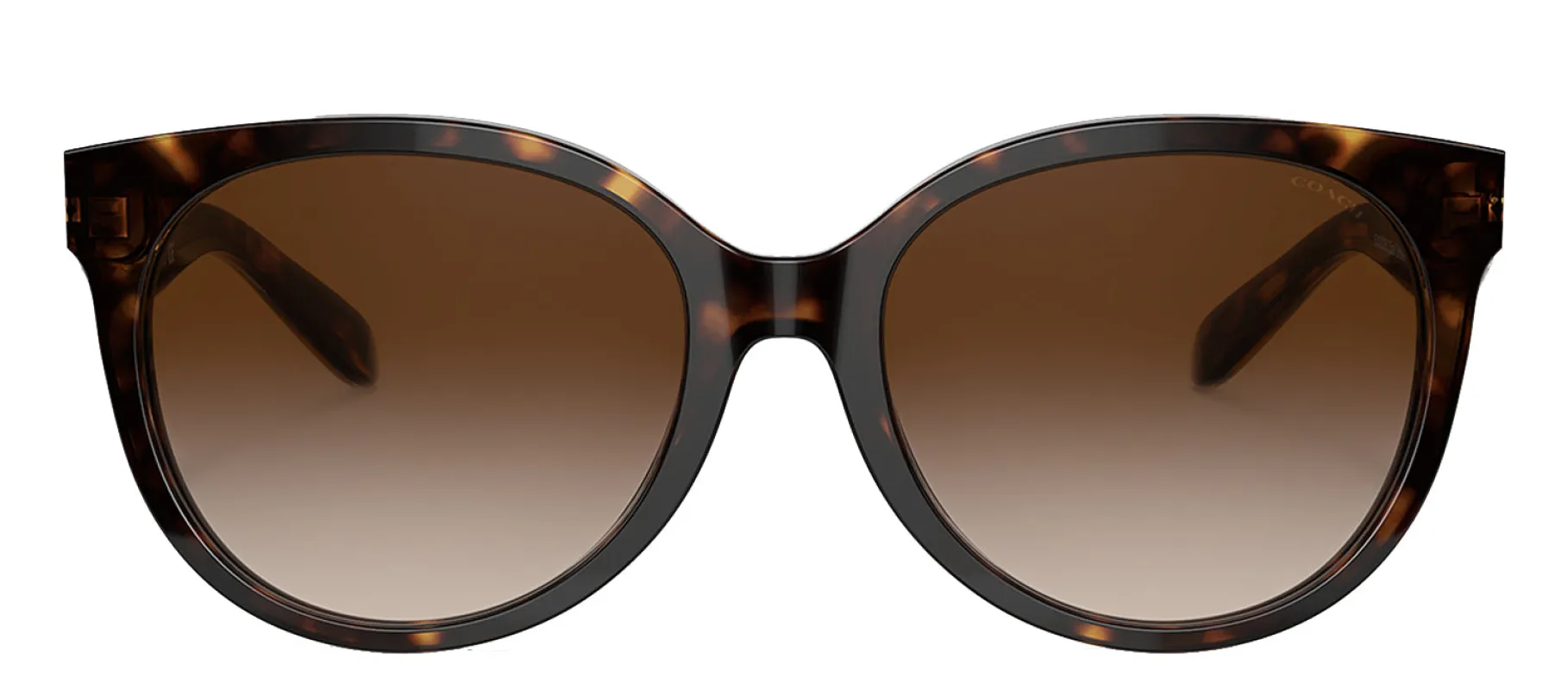 Coach HC 8321 51203B Round Plastic Tortoise Sunglasses with Brown Gradient Lens sold by Gaffos