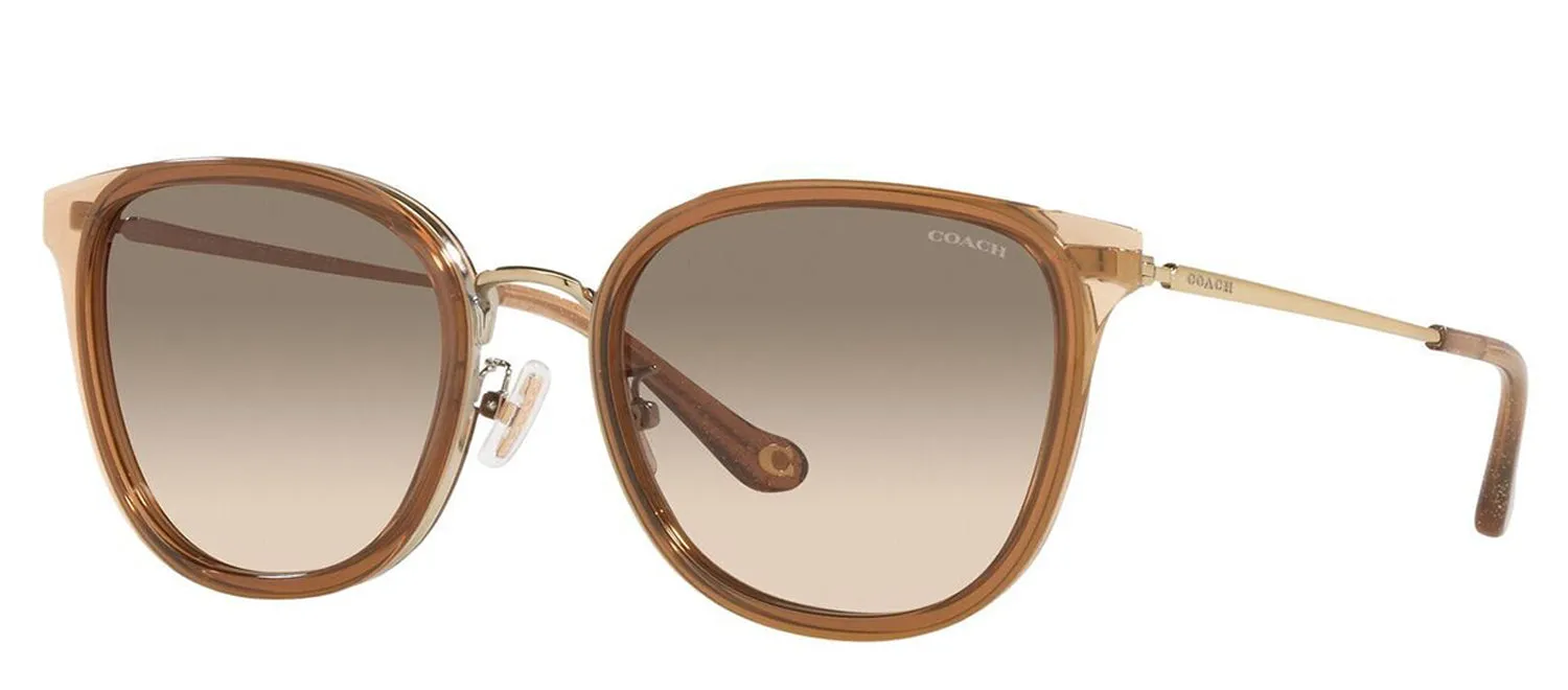 Coach HC 7135 565413 Square Metal Brown Sunglasses with Brown Gradient Lens sold by Gaffos product image thumbnail 2