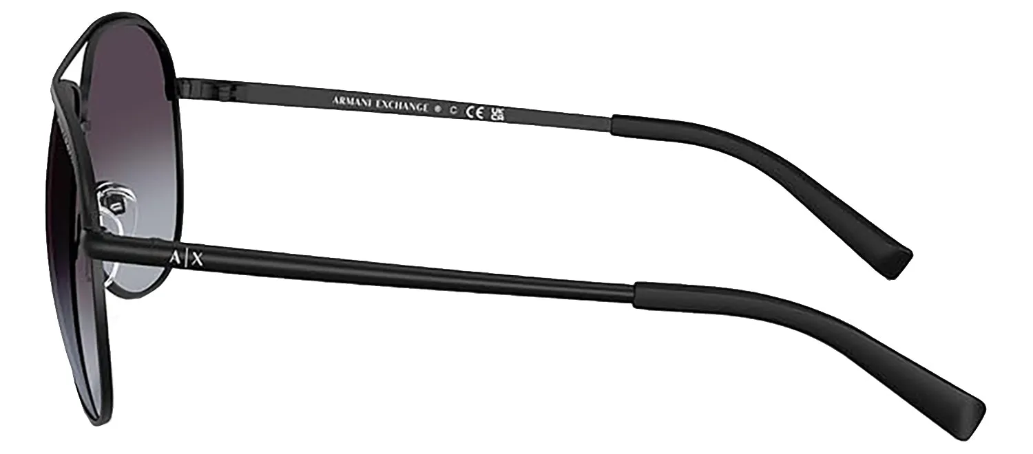 Armani Exchange AX 2002 60008G Pilot Metal Black Sunglasses with Grey Gradient Lens sold by Gaffos product image thumbnail 3