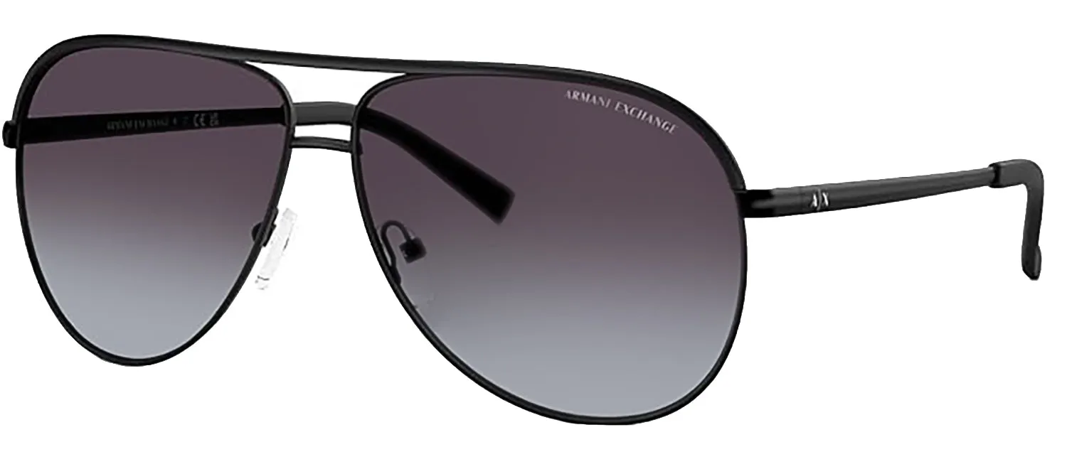 Armani Exchange AX 2002 60008G Pilot Metal Black Sunglasses with Grey Gradient Lens sold by Gaffos product image thumbnail 2