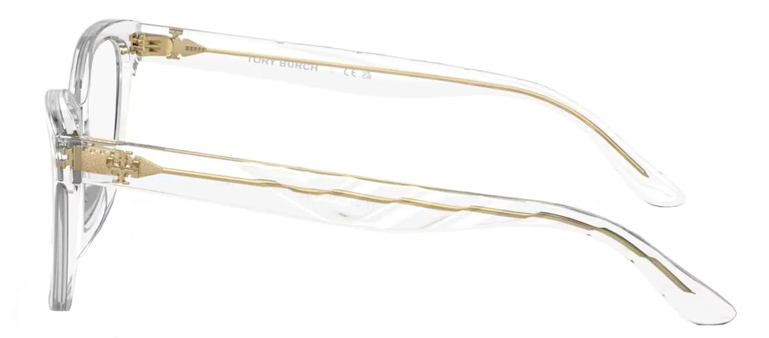 Tory Burch TY 2132U 1821 Rectangle Plastic Clear Eyeglasses with Logo Stamped Demo Lenses sold by Gaffos product image thumbnail 3