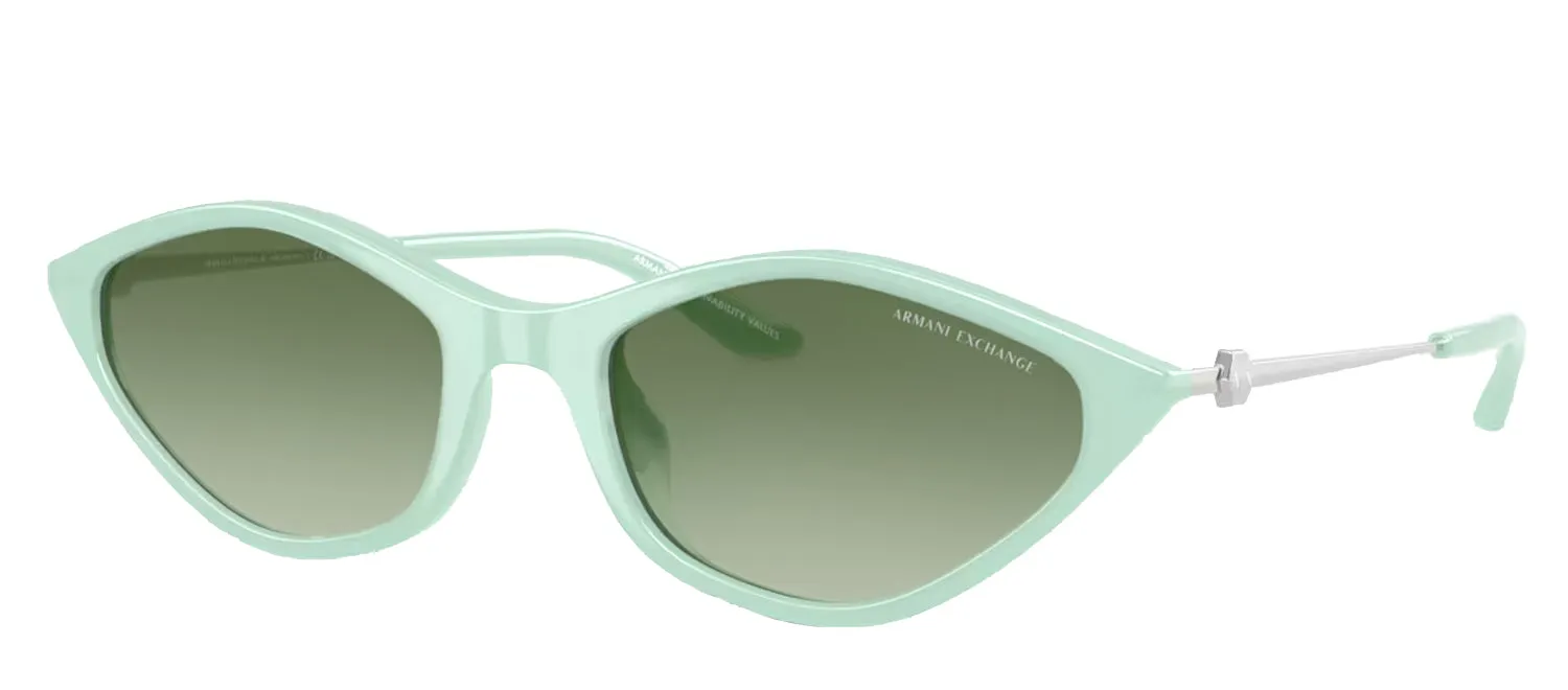 Armani Exchange AX 4152SU 83688E Irregular Plastic Green Sunglasses with Green Gradient Lens sold by Gaffos product image thumbnail 2