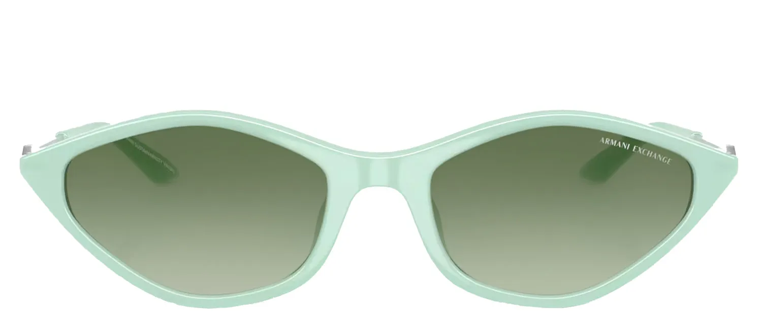 Armani Exchange AX 4152SU 83688E Irregular Plastic Green Sunglasses with Green Gradient Lens sold by Gaffos