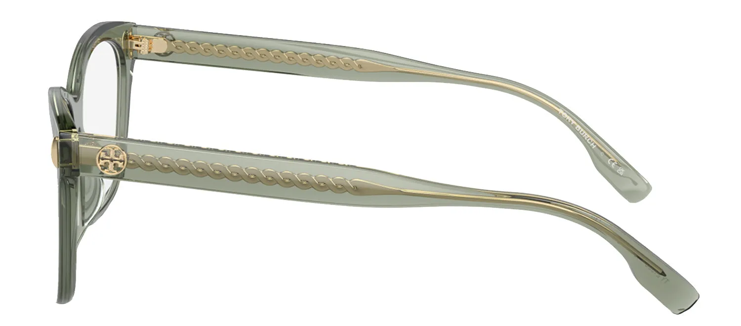 Tory Burch TY 2136U 1941 Square Plastic Green Eyeglasses with Logo Stamped Demo Lenses sold by Gaffos product image thumbnail 3