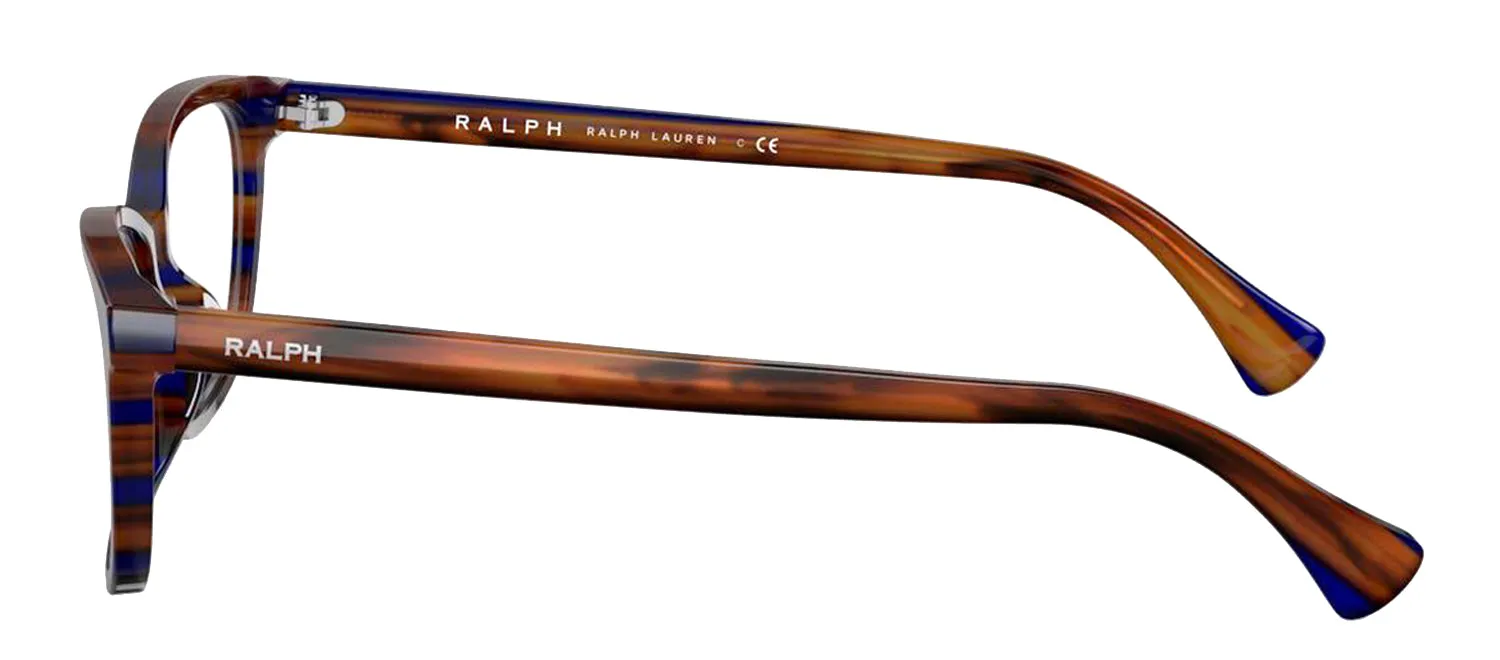 Ralph Lauren RA 7133U 5987 Pillow Plastic Brown Eyeglasses with Logo Stamped Demo Lenses sold by Gaffos product image thumbnail 3