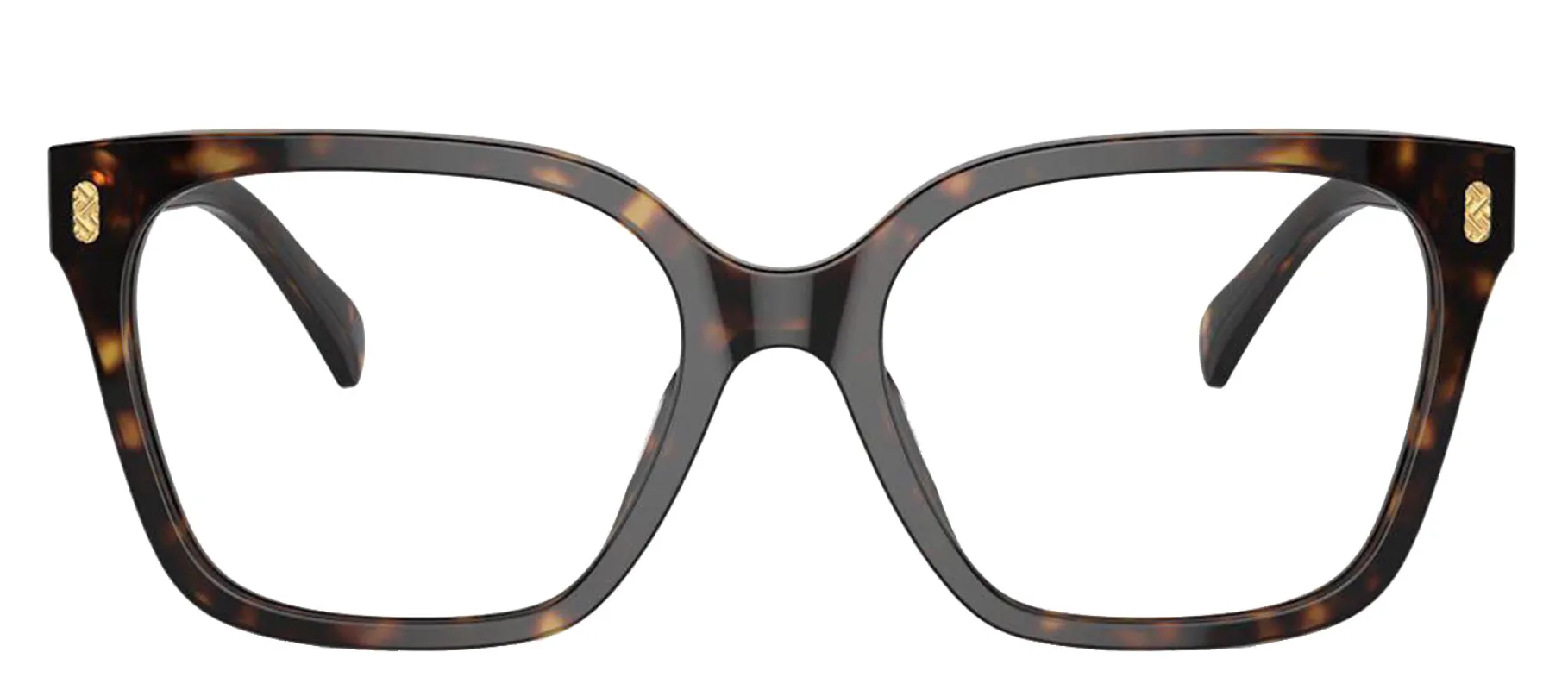 Ralph Lauren RA 7158U 5003 Square Plastic Havana Eyeglasses with Logo Stamped Demo Lenses sold by Gaffos