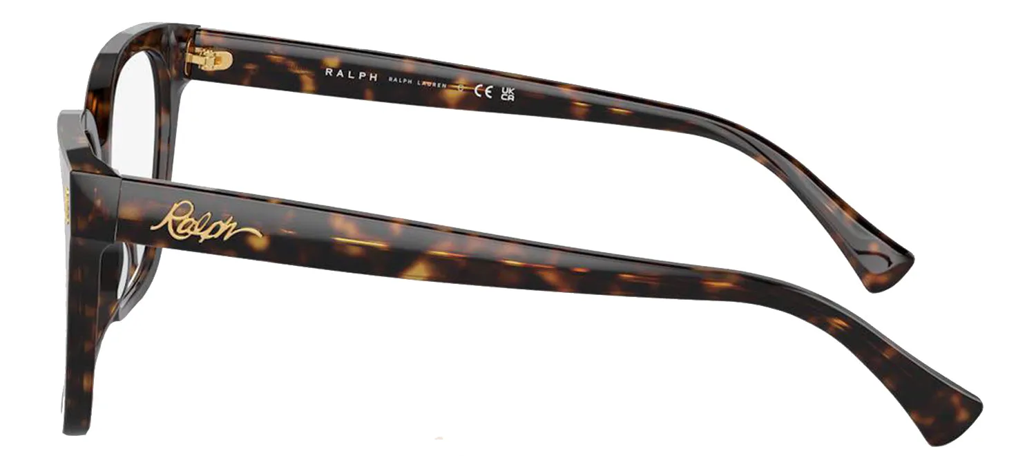 Ralph Lauren RA 7158U 5003 Square Plastic Havana Eyeglasses with Logo Stamped Demo Lenses sold by Gaffos product image thumbnail 3