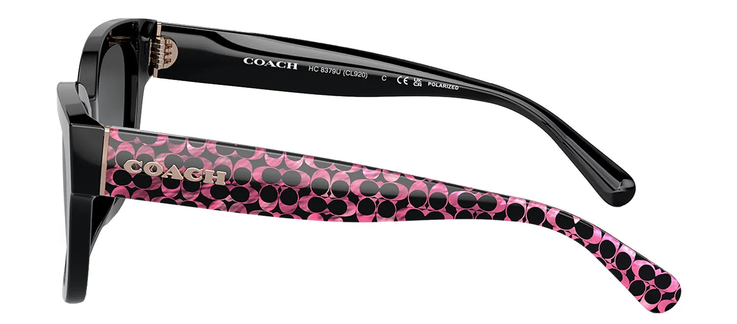 Coach HC 8379U 5002T3 Butterfly Plastic Black Sunglasses with Grey Polarized Lens sold by Gaffos product image thumbnail 3