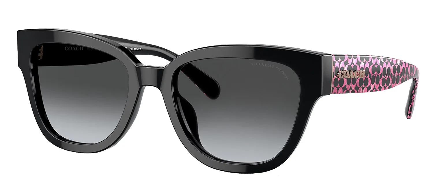 Coach HC 8379U 5002T3 Butterfly Plastic Black Sunglasses with Grey Polarized Lens sold by Gaffos product image thumbnail 2