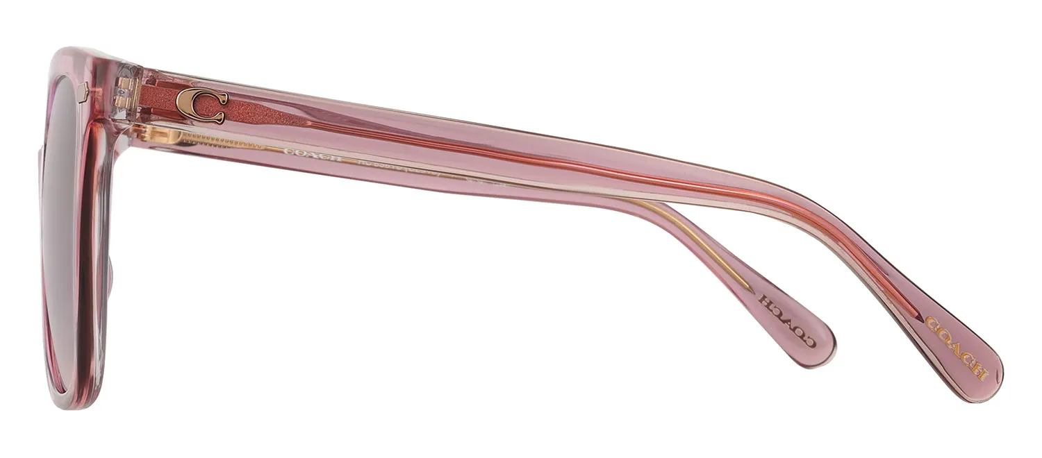 Coach HC 8381U 57820J Square Plastic Pink Sunglasses with Blue Gradient Lens sold by Gaffos product image thumbnail 3