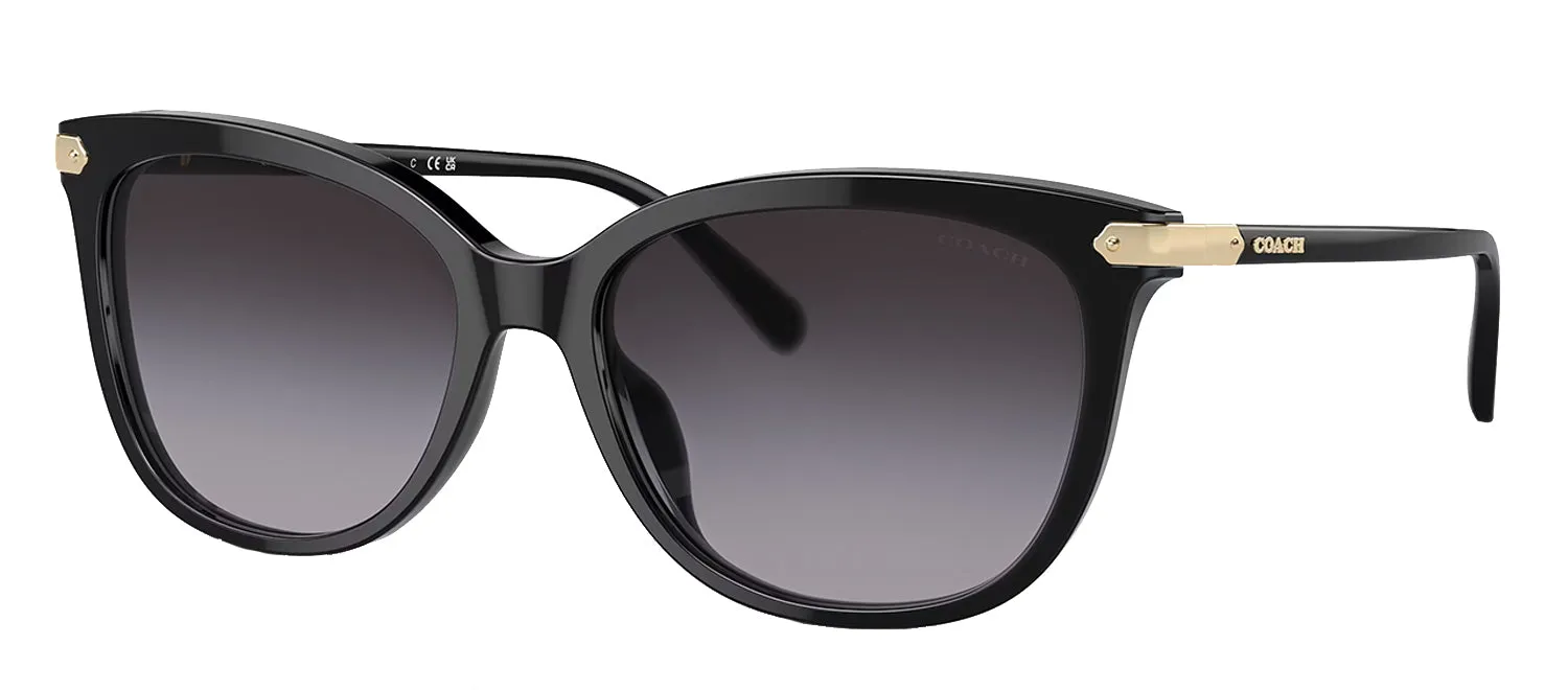 Coach HC 8378U 50028G Cat-Eye Plastic Black Sunglasses with Grey Gradient Lens sold by Gaffos product image thumbnail 2