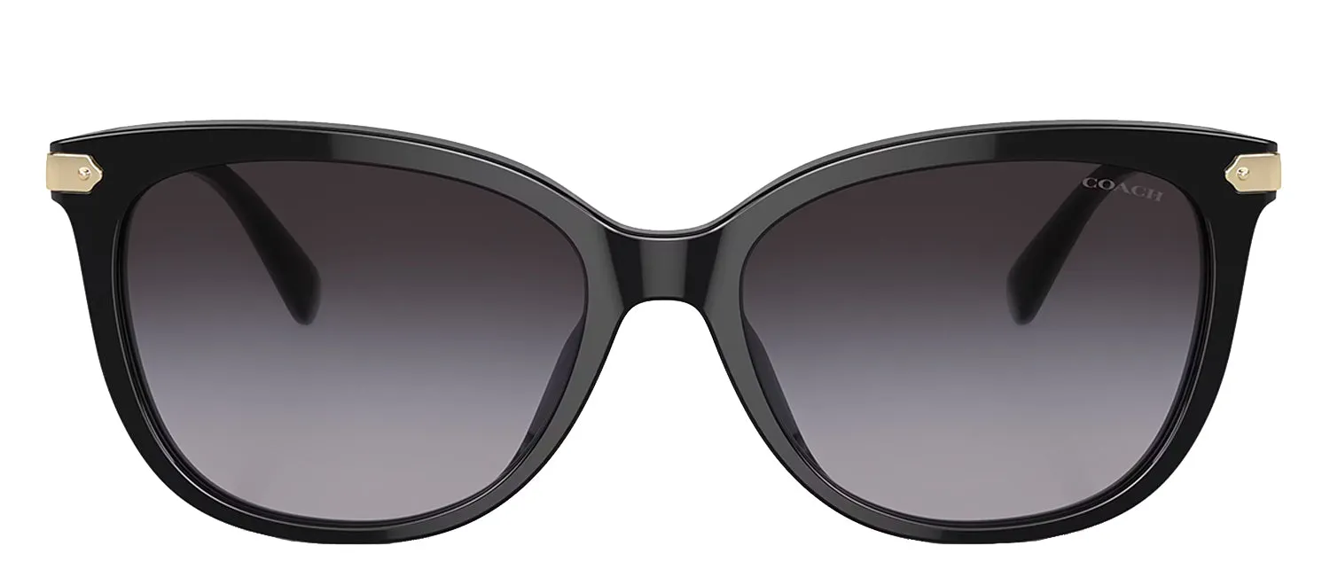 Coach HC 8378U 50028G Cat-Eye Plastic Black Sunglasses with Grey Gradient Lens sold by Gaffos