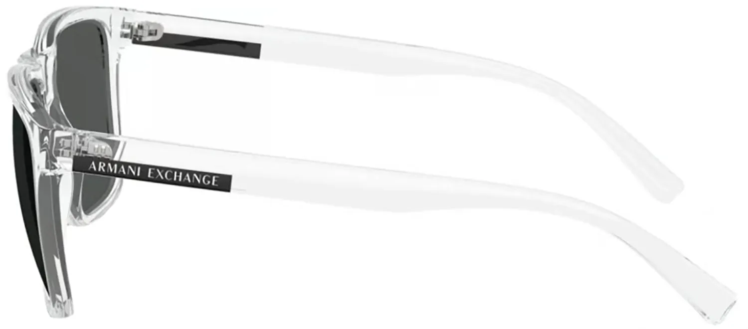 Armani Exchange AX 4080S 823587 Square Plastic Clear Sunglasses with Grey Lens sold by Gaffos product image thumbnail 3