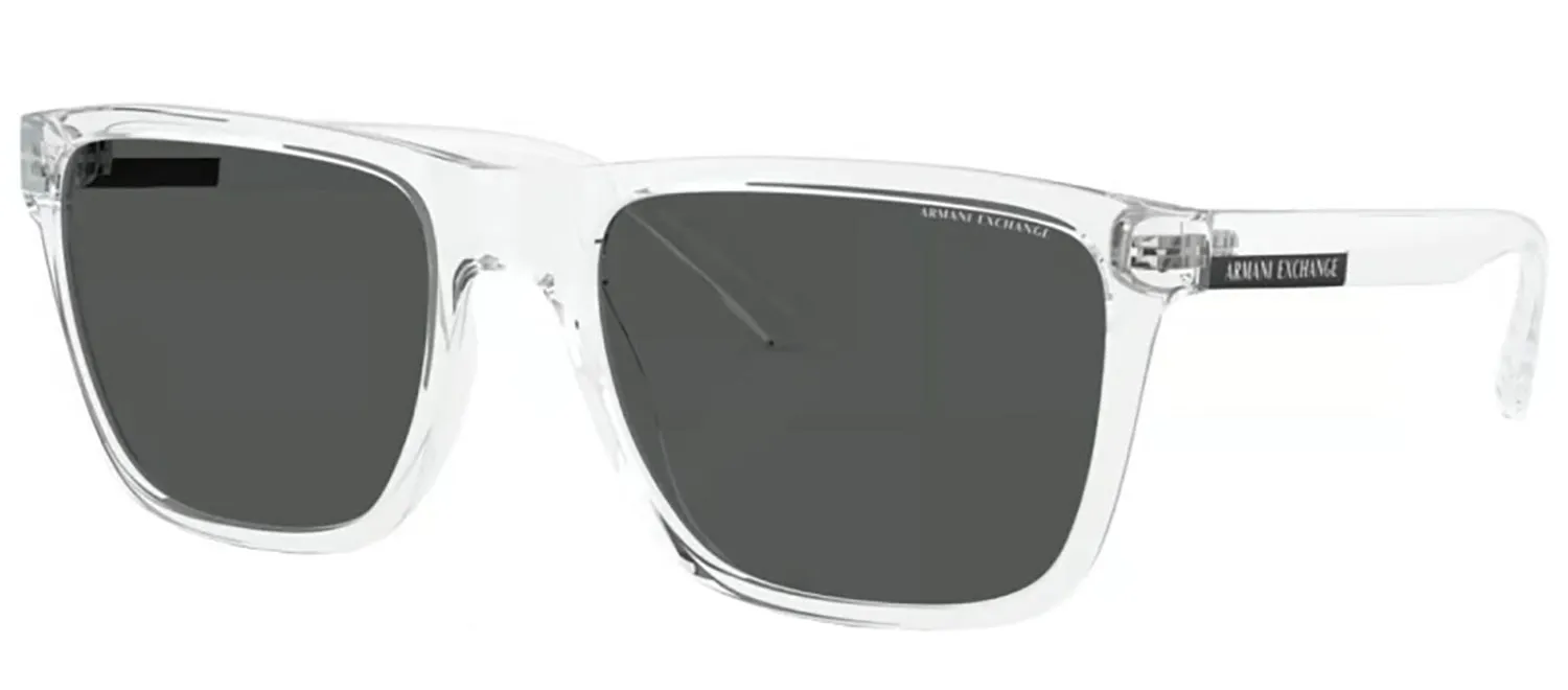 Armani Exchange AX 4080S 823587 Square Plastic Clear Sunglasses with Grey Lens sold by Gaffos product image thumbnail 2