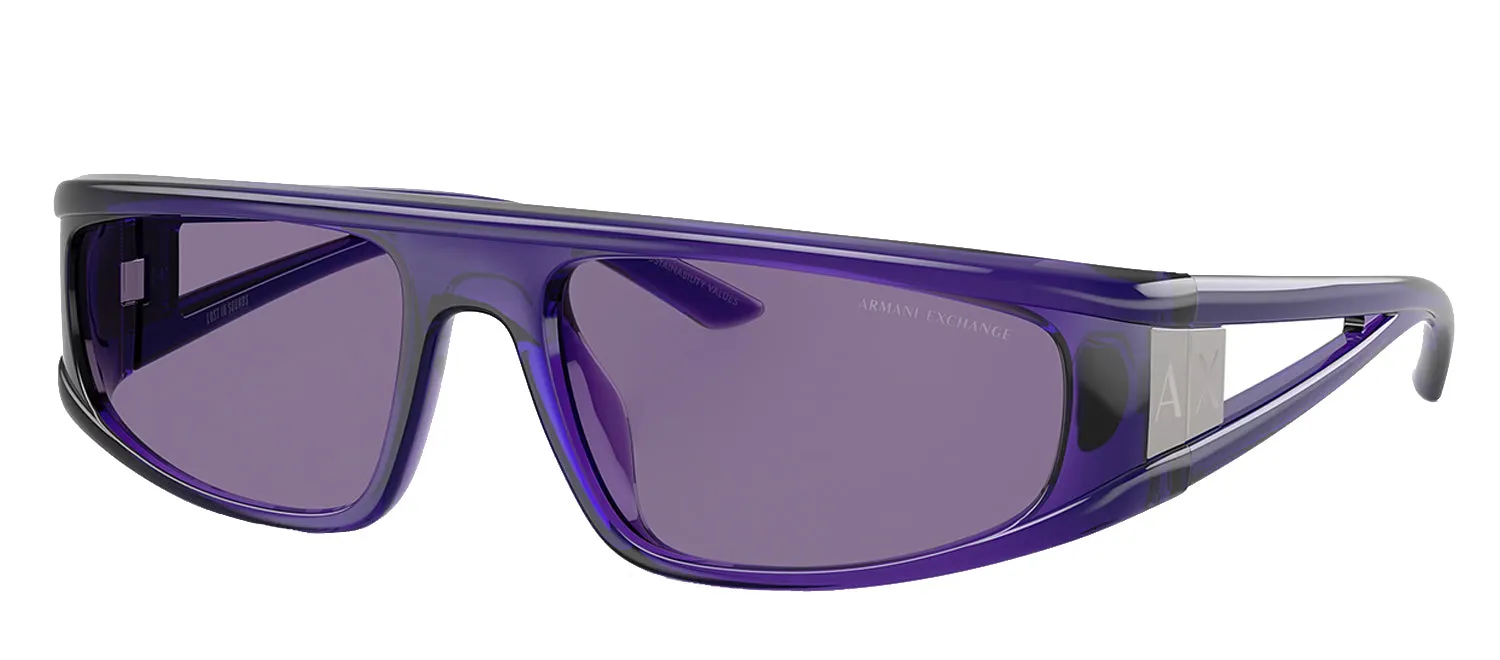 Armani Exchange AX 4159SU 8385AK Irregular Plastic Purple Sunglasses with Purple Mirror Lens sold by Gaffos product image thumbnail 2