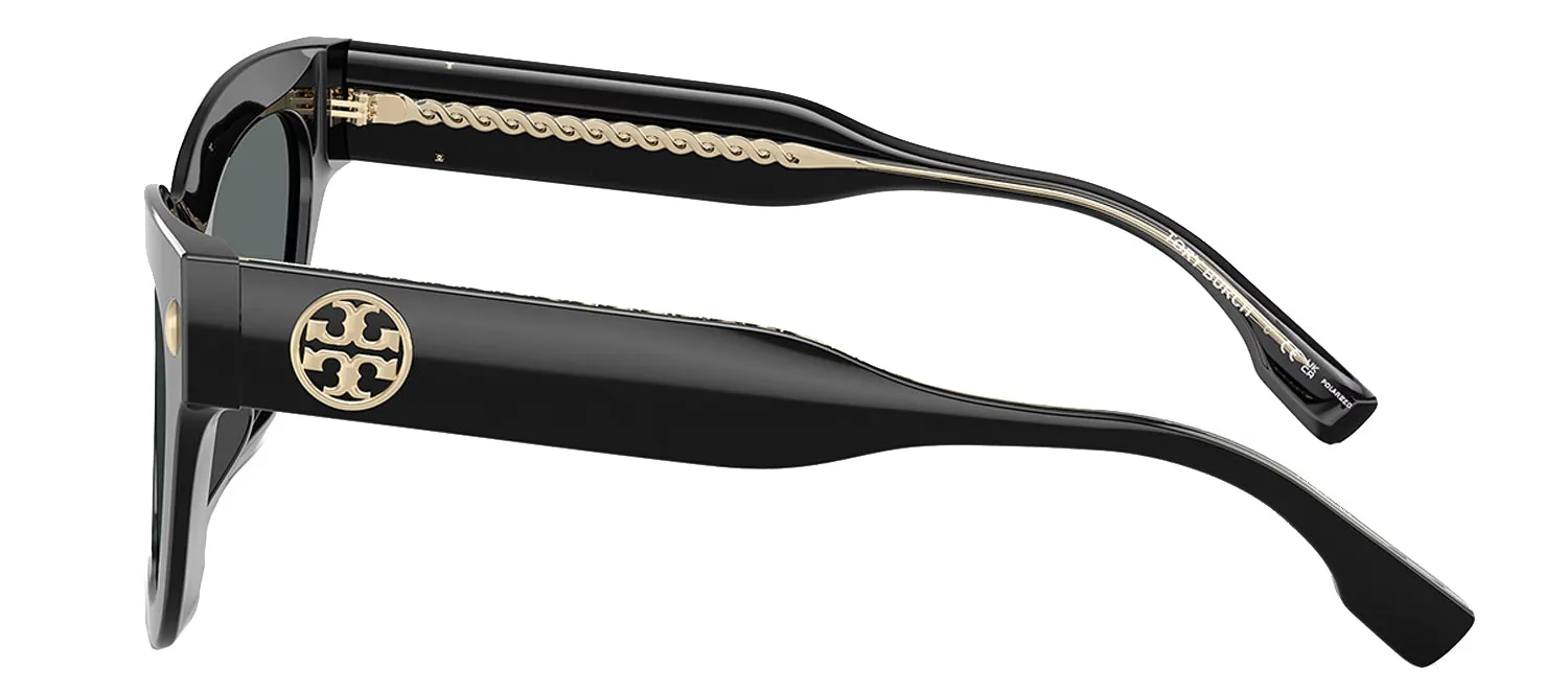 Tory Burch TY 7208U 170987 Cat-Eye Plastic Black Sunglasses with Grey Polarized Lens sold by Gaffos product image thumbnail 3