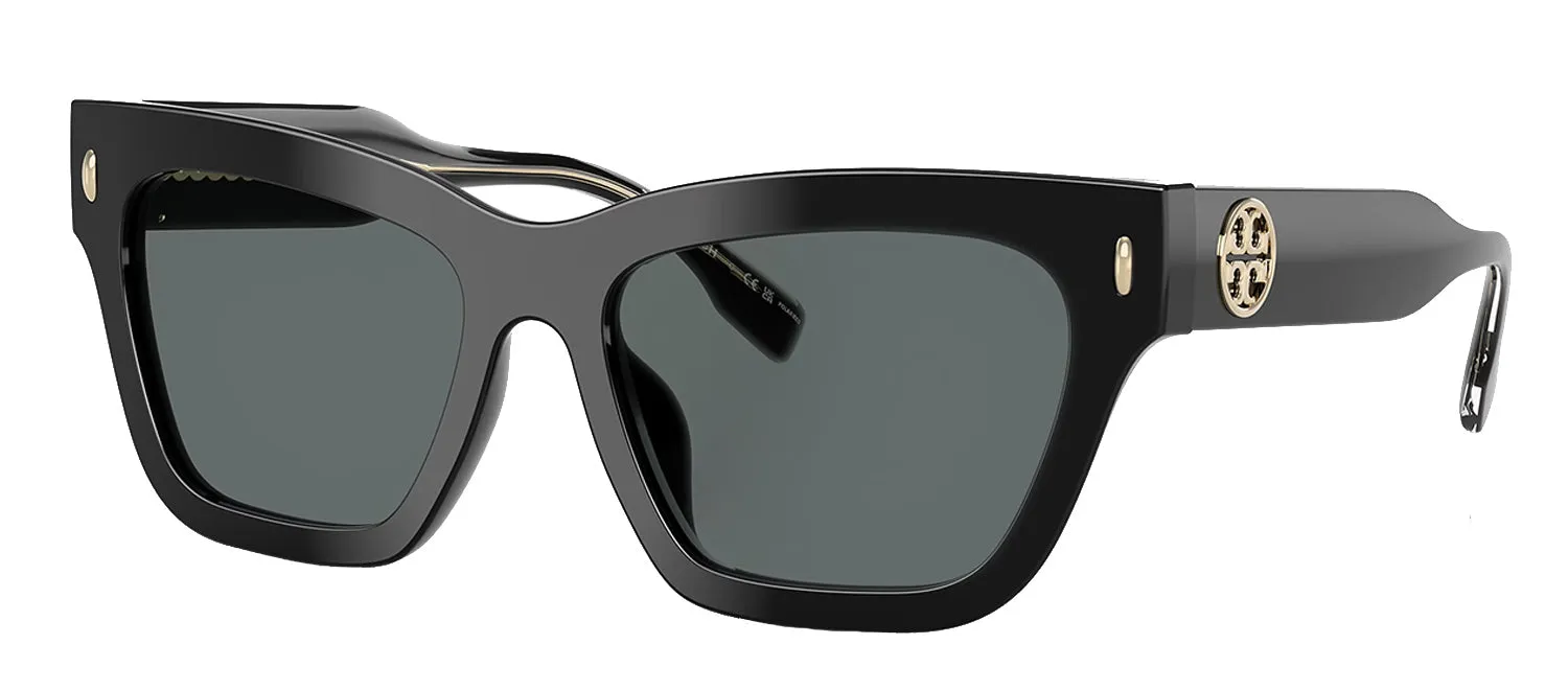 Tory Burch TY 7208U 170987 Cat-Eye Plastic Black Sunglasses with Grey Polarized Lens sold by Gaffos product image thumbnail 2