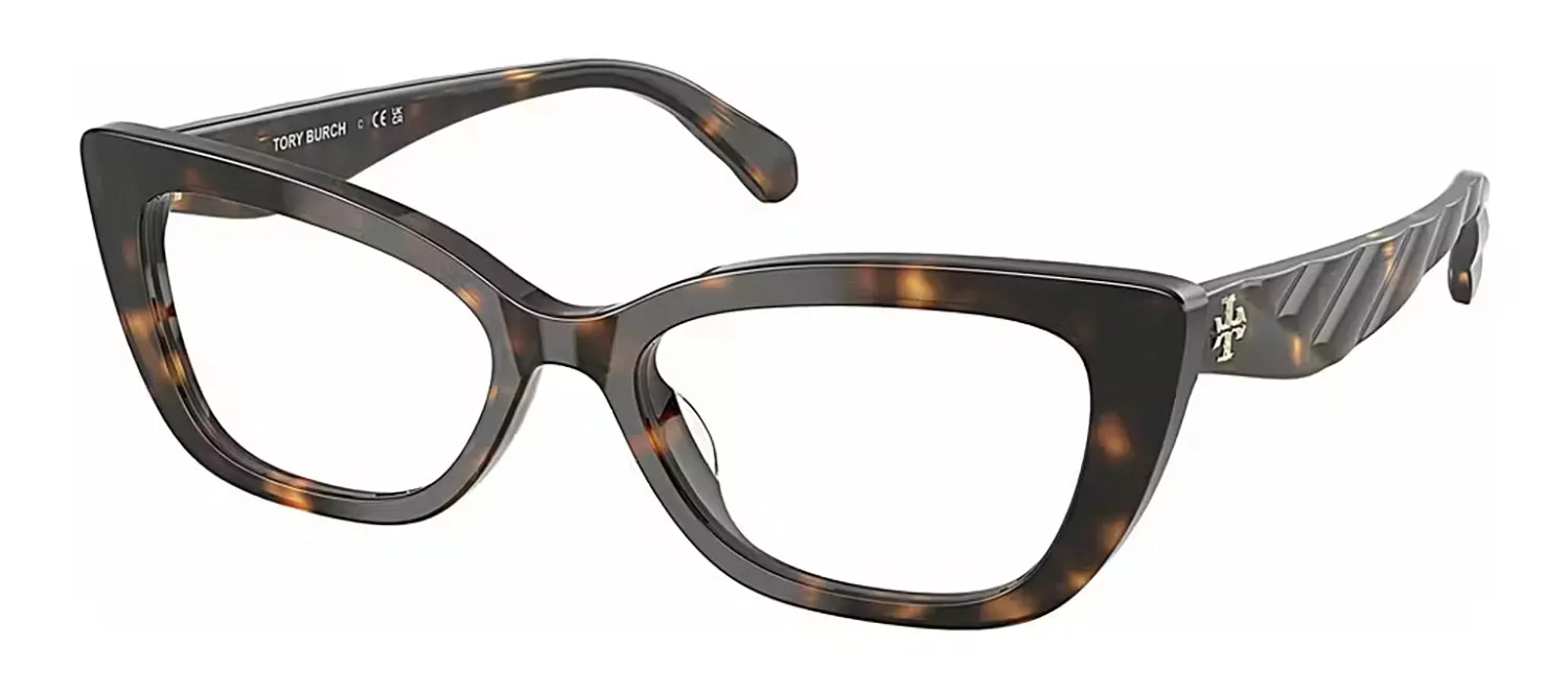 Tory Burch TY 2155U 1964 Cat-Eye Plastic Tortoise Eyeglasses with Logo Stamped Demo Lenses sold by Gaffos