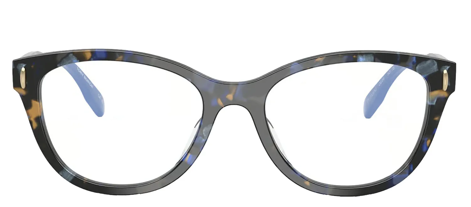 Tory Burch TY 2137U 2034 Pillow Plastic Blue Eyeglasses with Logo Stamped Demo Lenses sold by Gaffos