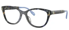Tory Burch TY 2137U 2034 Pillow Plastic Blue Eyeglasses with Logo Stamped Demo Lenses sold by Gaffos