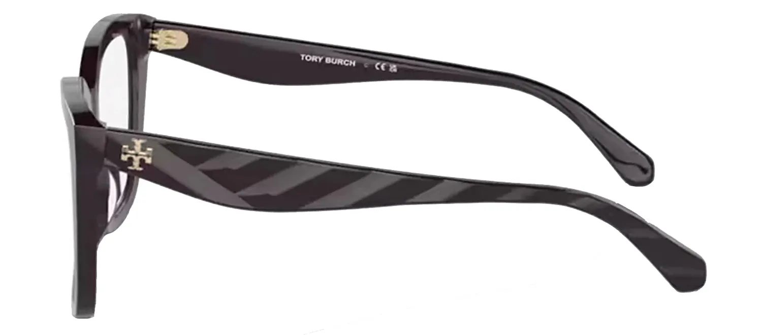 Tory Burch TY 2140U 1960 Square Plastic Burgundy Eyeglasses with Logo Stamped Demo Lenses sold by Gaffos product image thumbnail 3