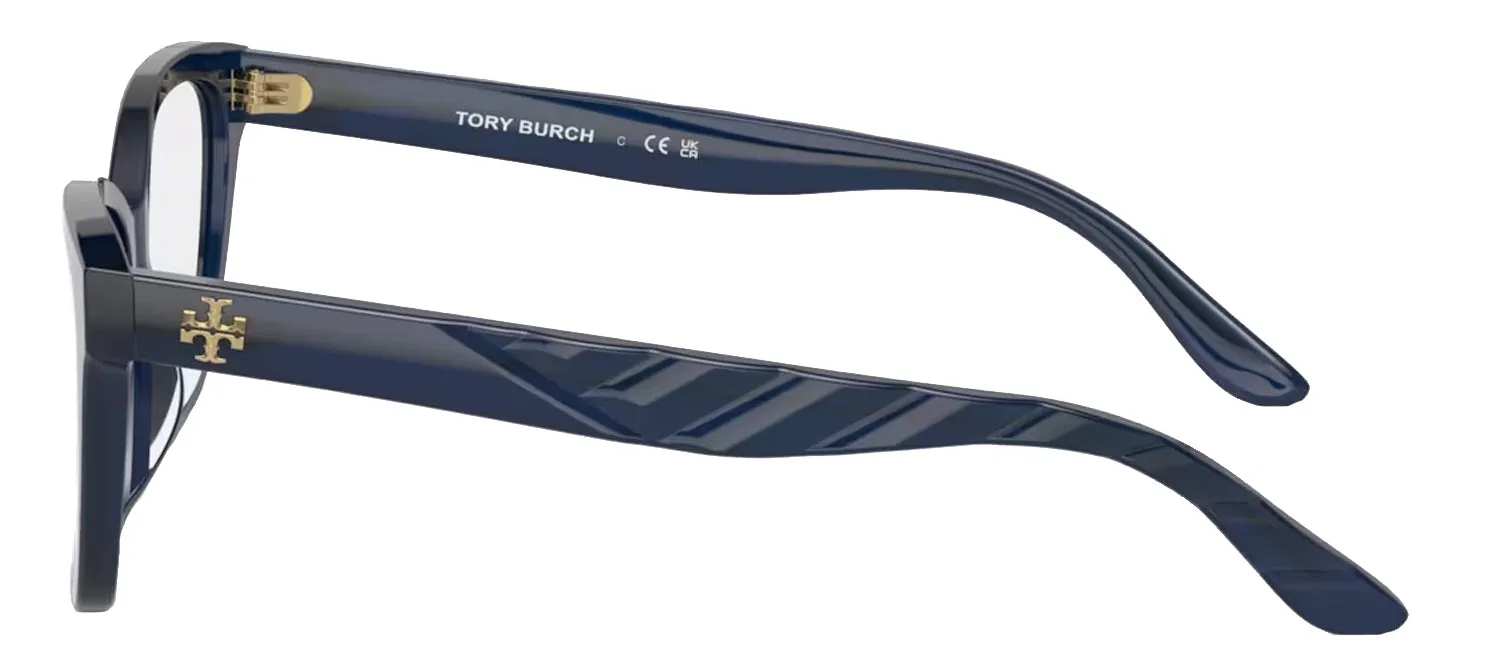 Tory Burch TY 2132U 1656 Rectangle Plastic Blue Eyeglasses with Logo Stamped Demo Lenses sold by Gaffos product image thumbnail 3