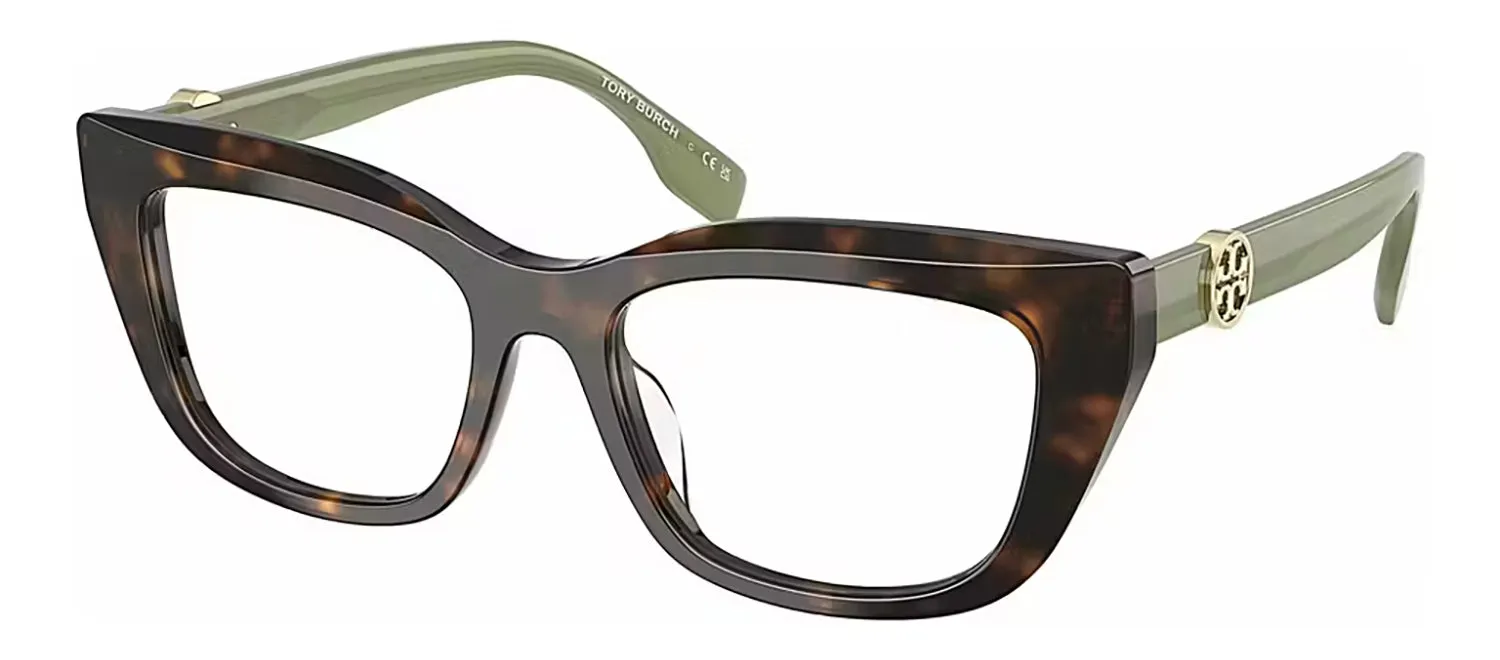 Tory Burch TY 2158U 1964 Cat-Eye Plastic Tortoise Eyeglasses with Logo Stamped Demo Lenses sold by Gaffos