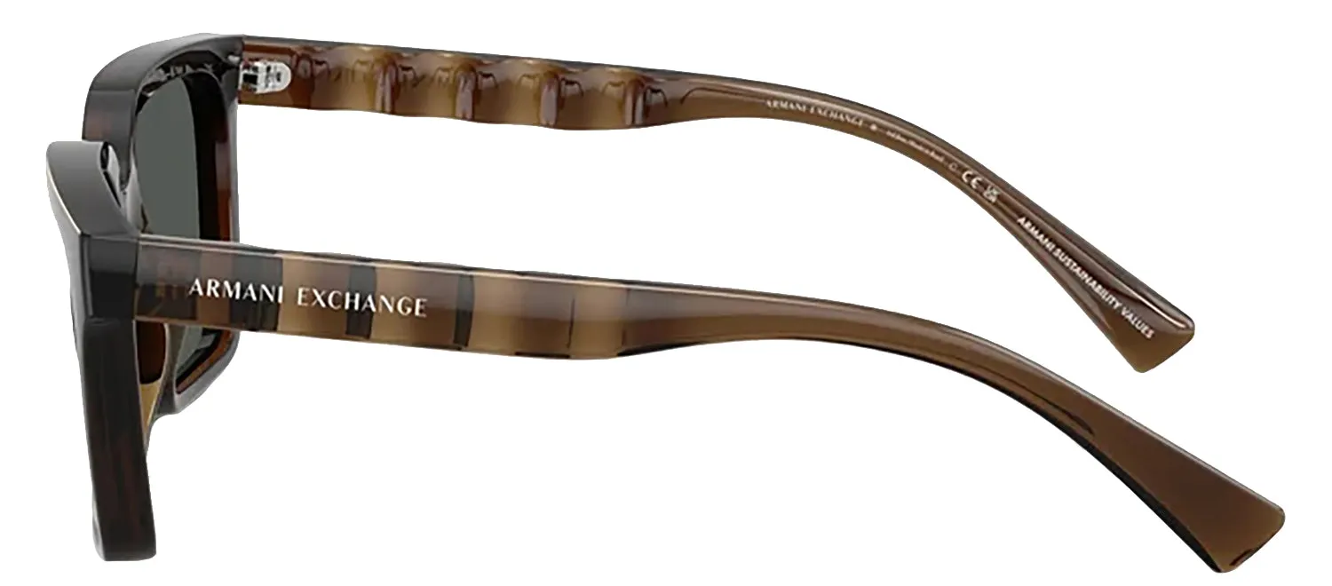 Armani Exchange AX 4147S 835773 Square Plastic Green Sunglasses with Grey Lens sold by Gaffos product image thumbnail 3