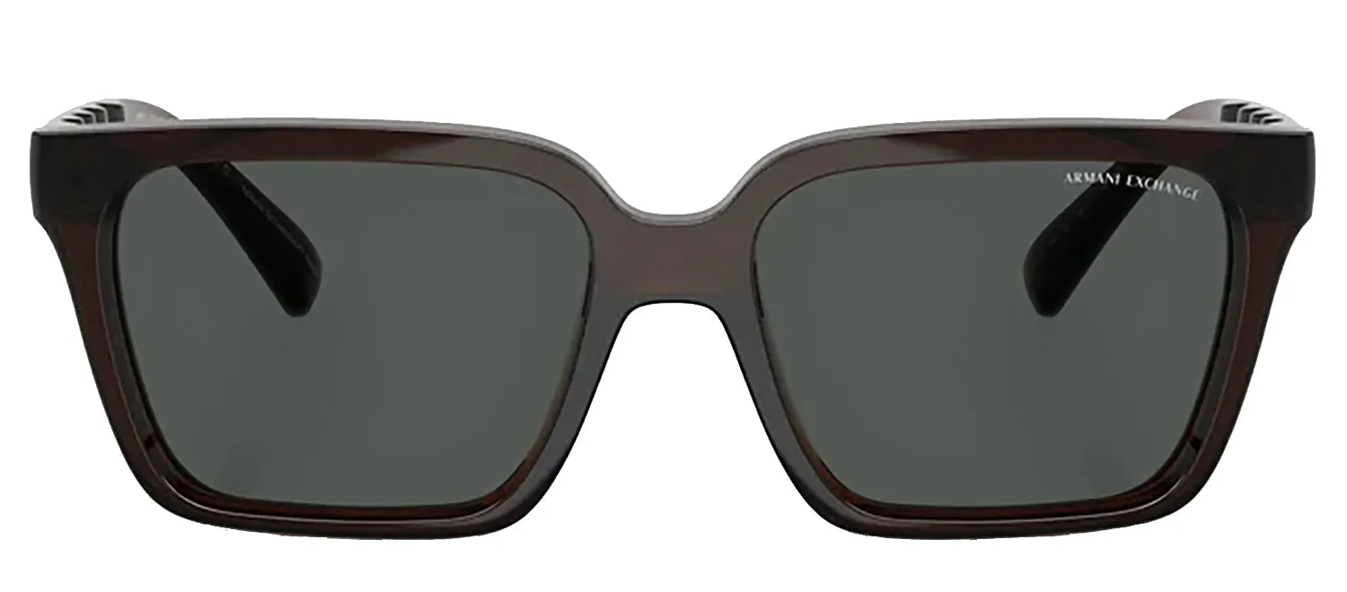 Armani Exchange AX 4147S 835773 Square Plastic Green Sunglasses with Grey Lens sold by Gaffos