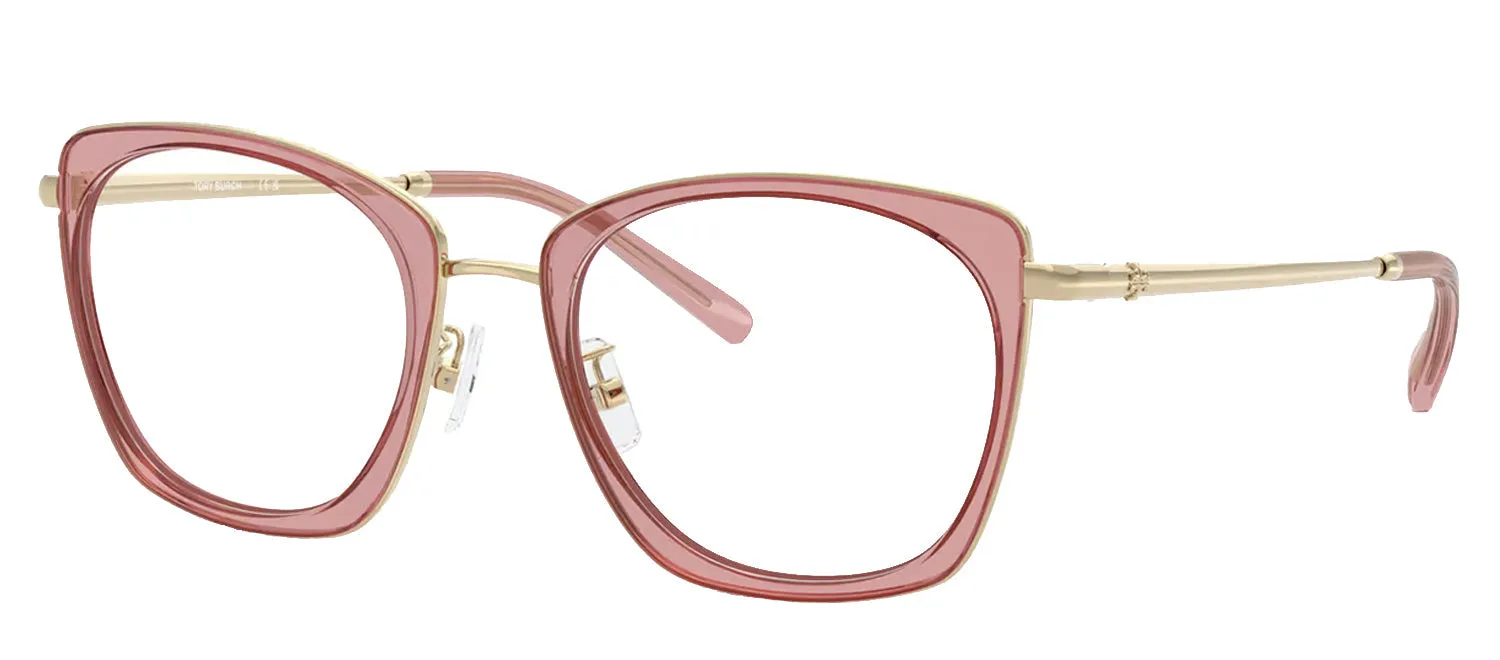 Tory Burch TY 1092 2021 Irregular Metal Pink Eyeglasses with Logo Stamped Demo Lenses sold by Gaffos product image thumbnail 2
