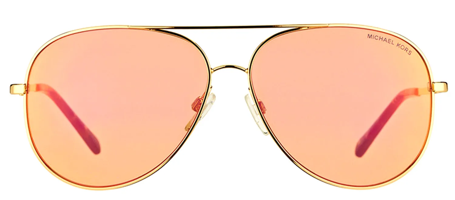 Michael Kors Kendall MK 5016 1024F6 Aviator Metal Gold Sunglasses with Orange Flash Lens sold by Gaffos