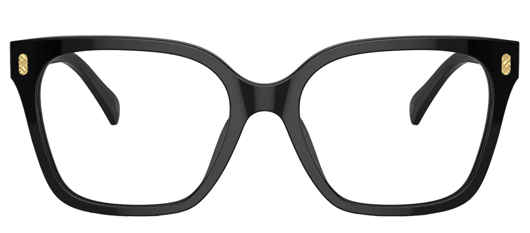 Ralph Lauren RA 7158U 5001 Square Plastic Black Eyeglasses with Logo Stamped Demo Lenses sold by Gaffos