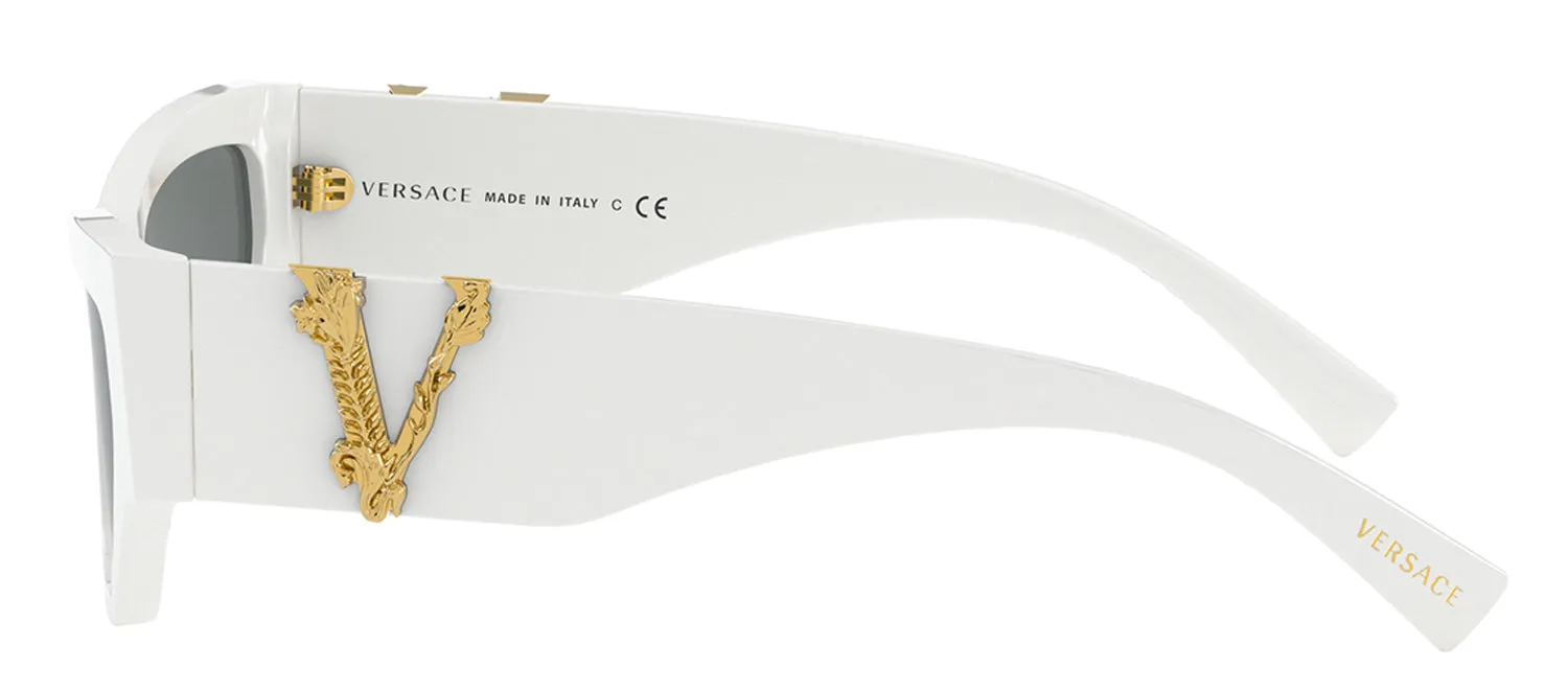 Versace VE 4383 532787 Cat-Eye Plastic White Sunglasses with Gray Lens sold by Gaffos product image thumbnail 3