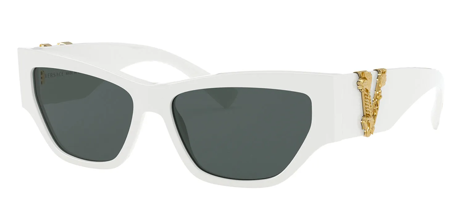 Versace VE 4383 532787 Cat-Eye Plastic White Sunglasses with Gray Lens sold by Gaffos product image thumbnail 2