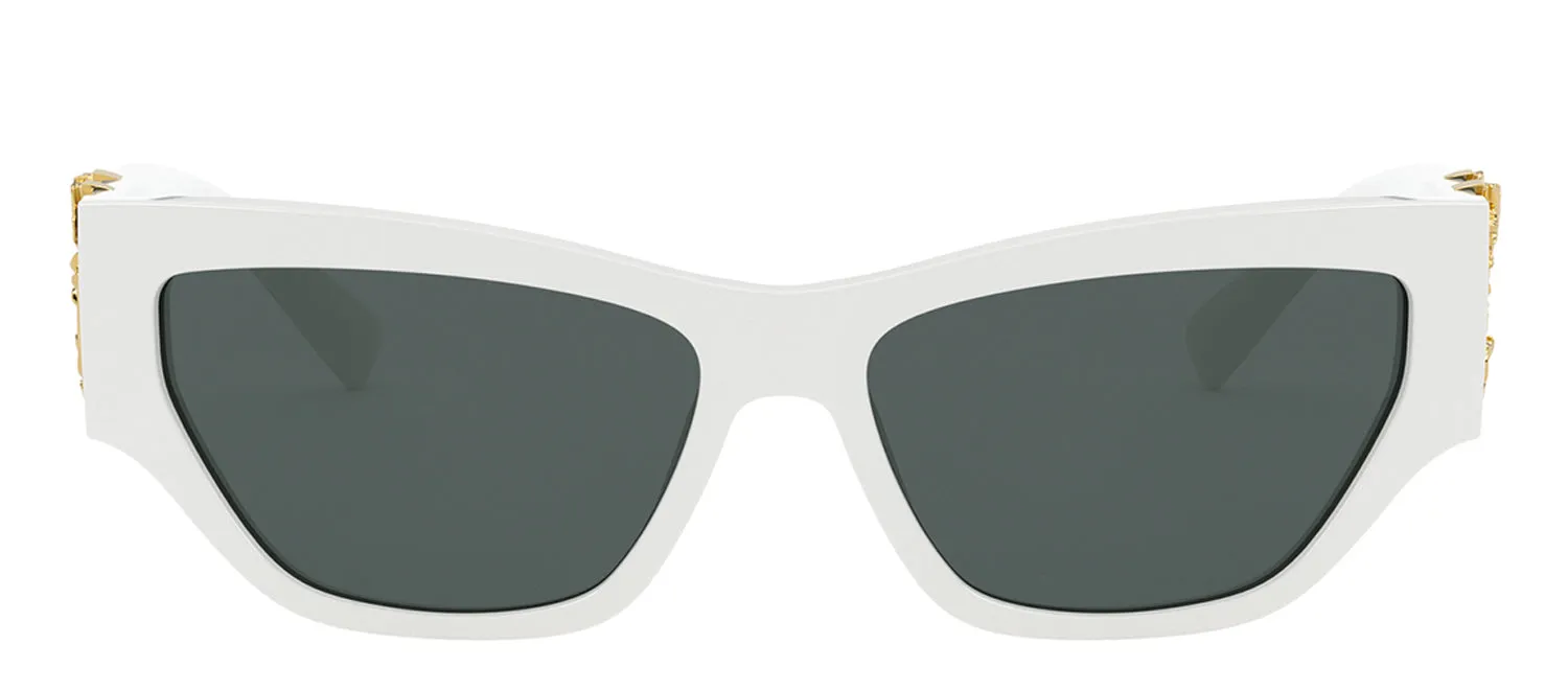 Versace VE 4383 532787 Cat-Eye Plastic White Sunglasses with Gray Lens sold by Gaffos