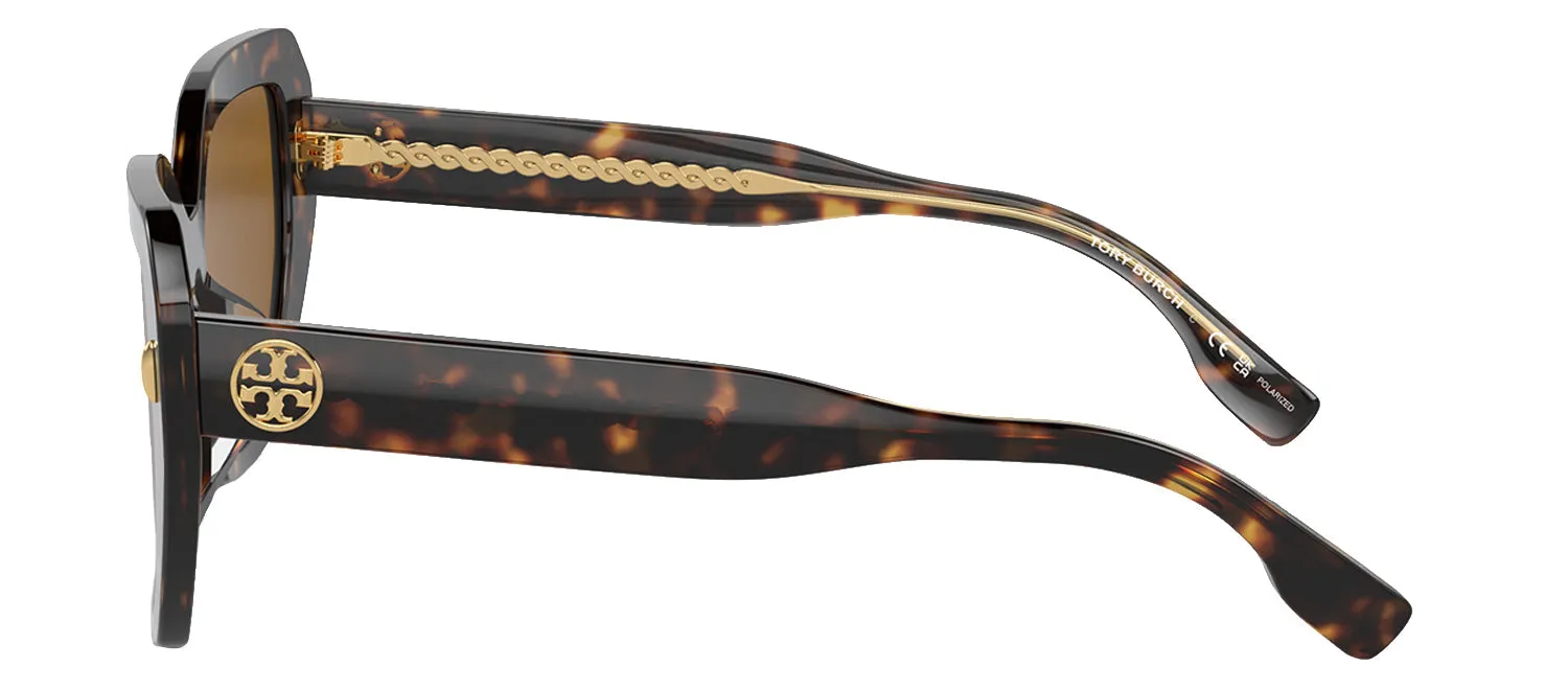 Tory Burch TY 7194U 172883 Cat Eye Acetate Dark Tortoise Sunglasses with Dark Brown Polarized Lens sold by Gaffos product image thumbnail 3