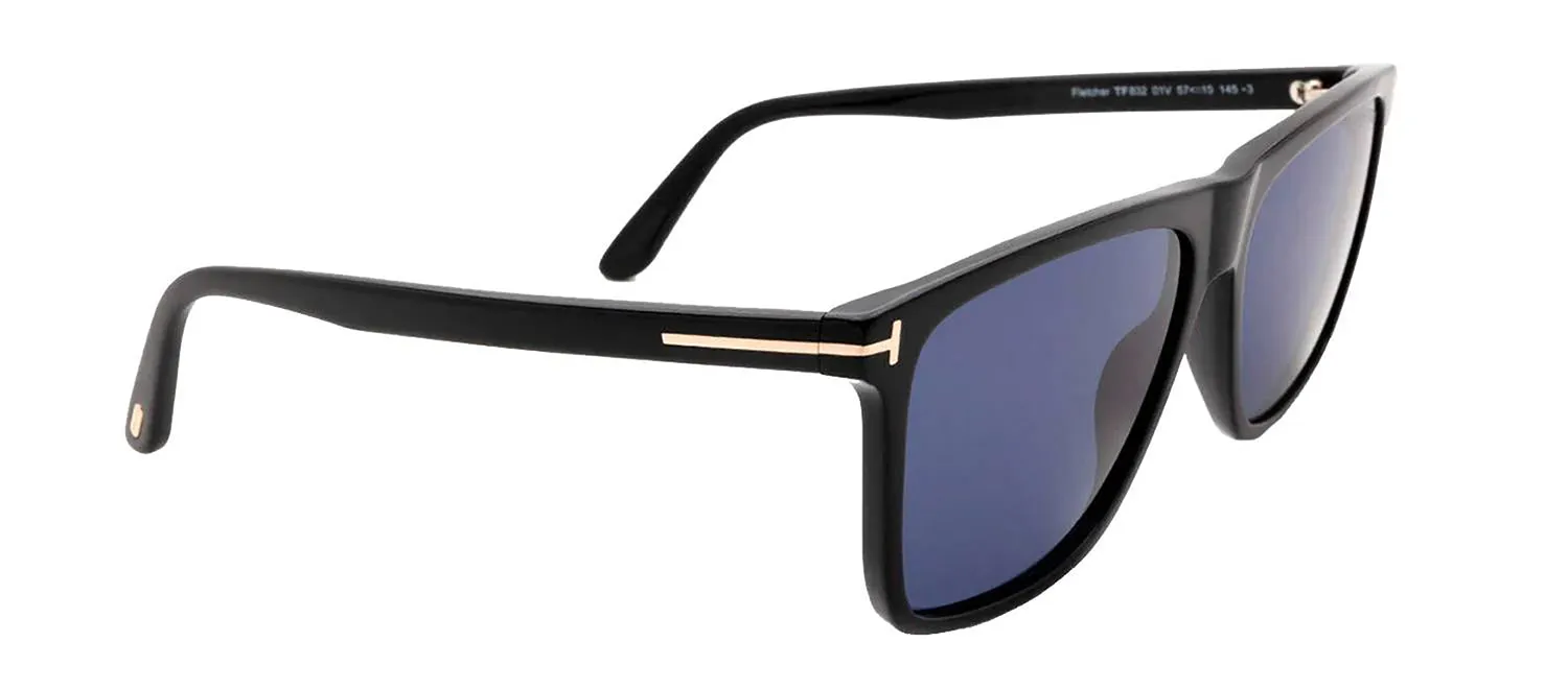 Tom Ford FT 0832 01V Pilot Acetate Black Sunglasses with Blue Lens sold by Gaffos product image thumbnail 2