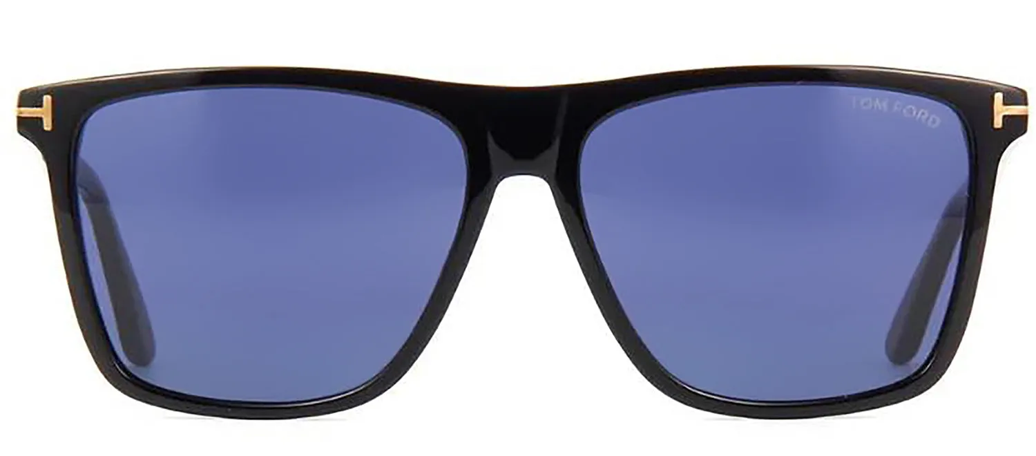 Tom Ford FT 0832 01V Pilot Acetate Black Sunglasses with Blue Lens sold by Gaffos