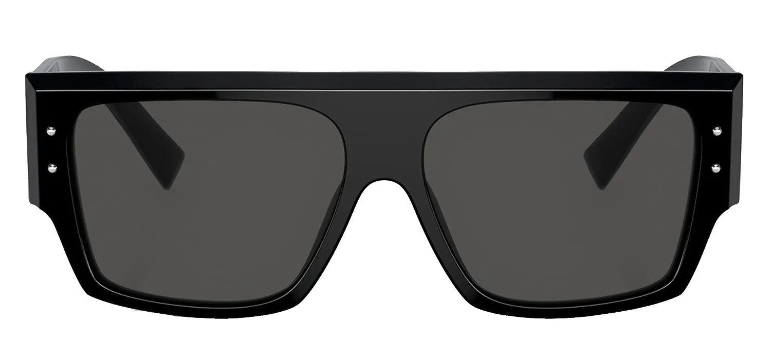 Dolce & Gabbana DG 4459 501/87 Square Acetate Black Sunglasses with Dark Grey Lens sold by Gaffos